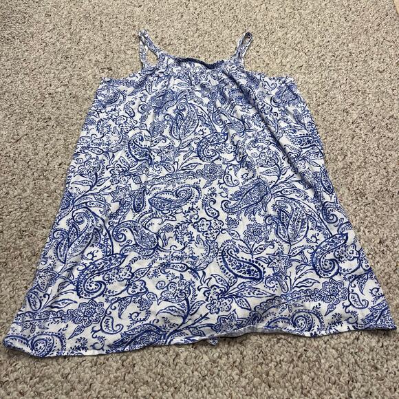 Lauren Ralph Lauren Floral Nightgown Sz M White Blue Feminine Cottagecore - Picture 5 of 5